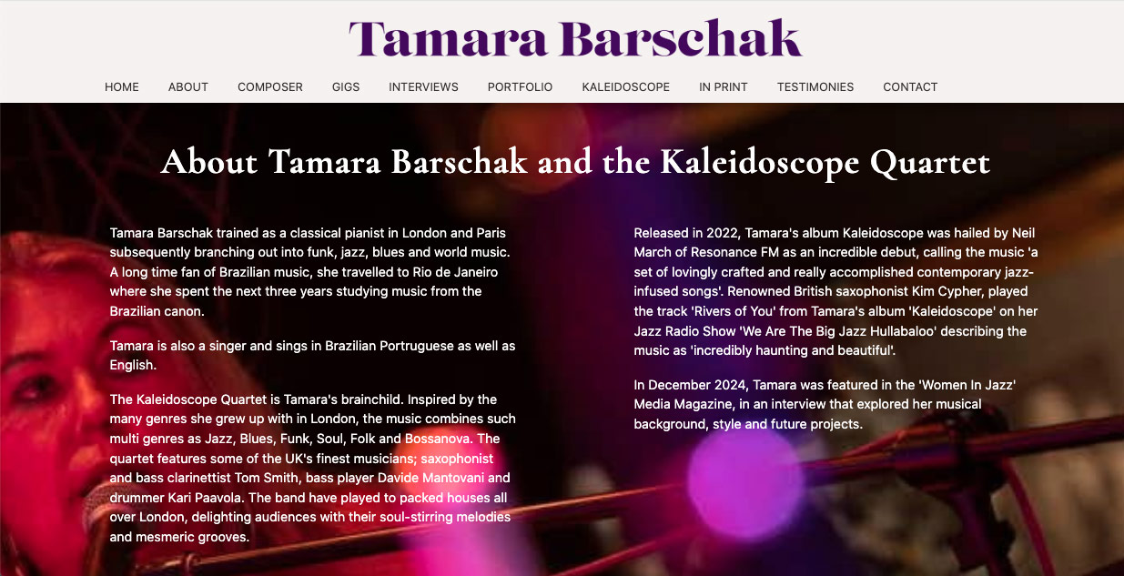 Tamara Barschak website